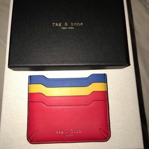 NWT RAG & BONE colorblock card case